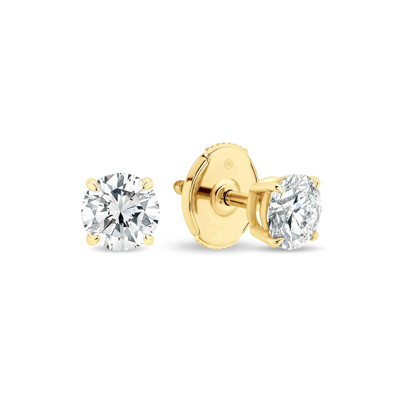 Classic Diamond Studs in Yellow Gold 0.10-0.30ct