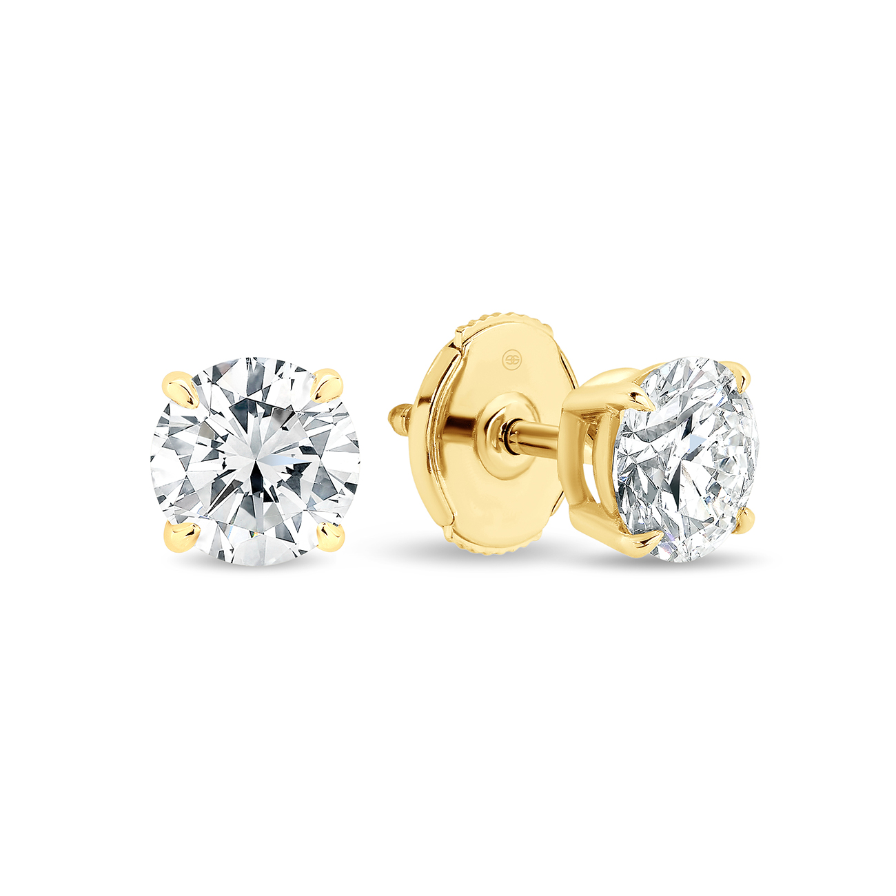 Classic Diamond Studs in Yellow Gold 0.40-0.60ct