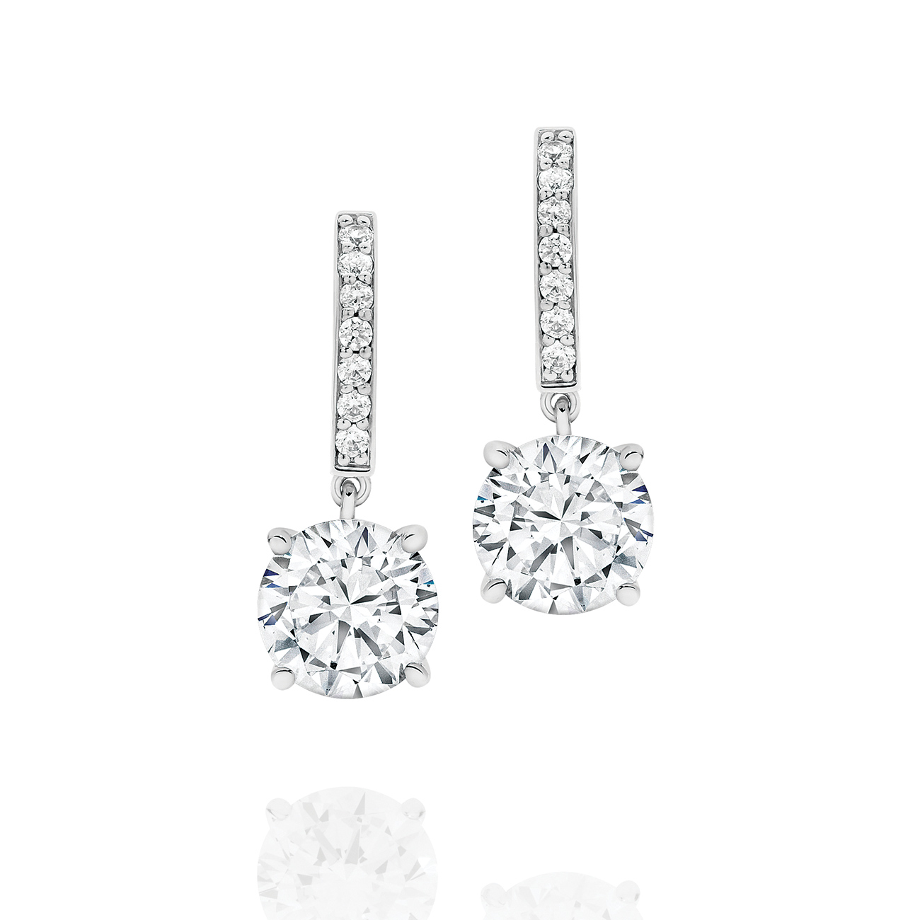 Scarlett Round Pave Cubic Zirconia Earrings