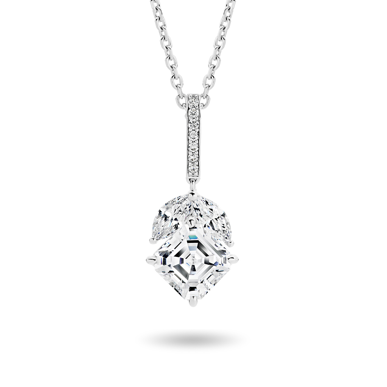 Cubic Zirconia Silver Fancy Drop Giselle Pendant