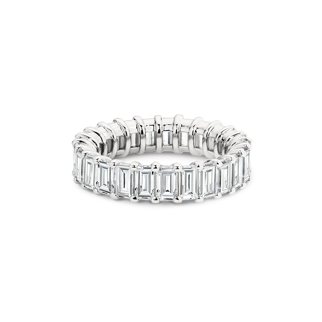 Eva Large Baguette Cubic Zirconia Eternity Ring