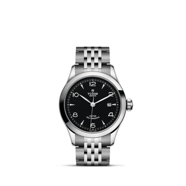 Tudor 1926 28mm M91350-0002 black embossed dial stainless steel women’s watch