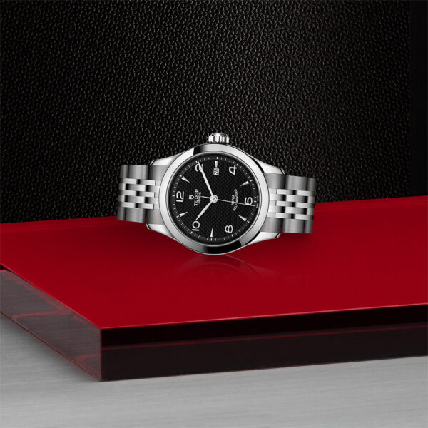 Tudor 1926 28mm M91350-0002 black embossed dial stainless steel women’s watch