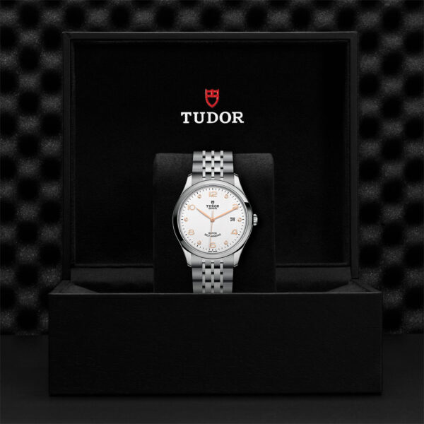 Tudor 1926 41mm M91650-0013 white embossed dial with diamonds stainless steel men's watch