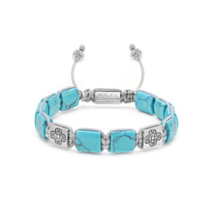 Nialaya The Dorje Flatbead Bracelet Collection - Turquoise and Silver