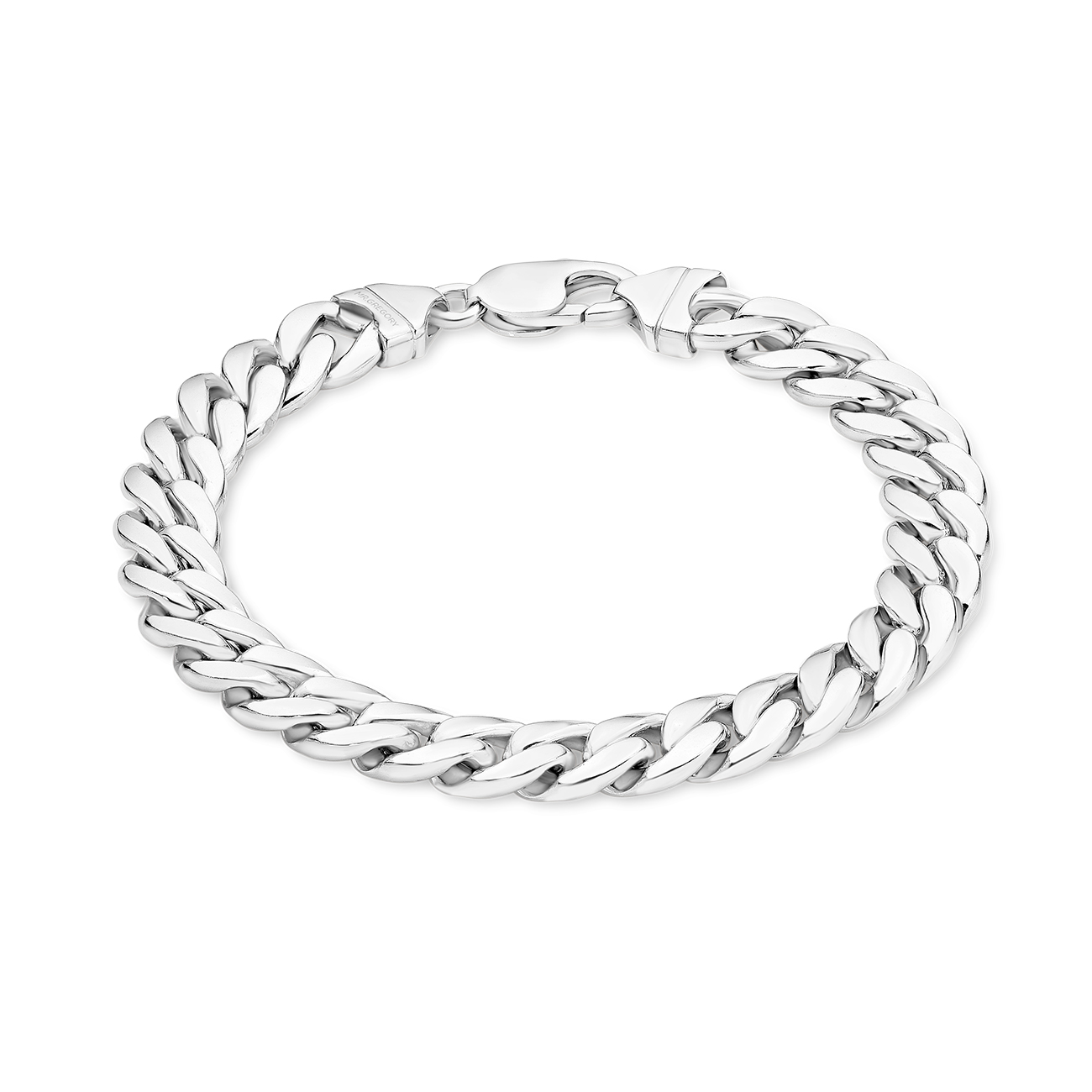 Sterling Silver Round Curb Miami Link Bracelet