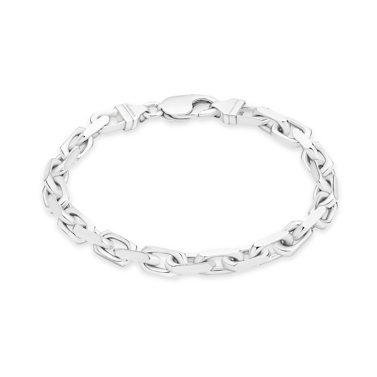 Sterling Silver Flat Cable Link Bracelet