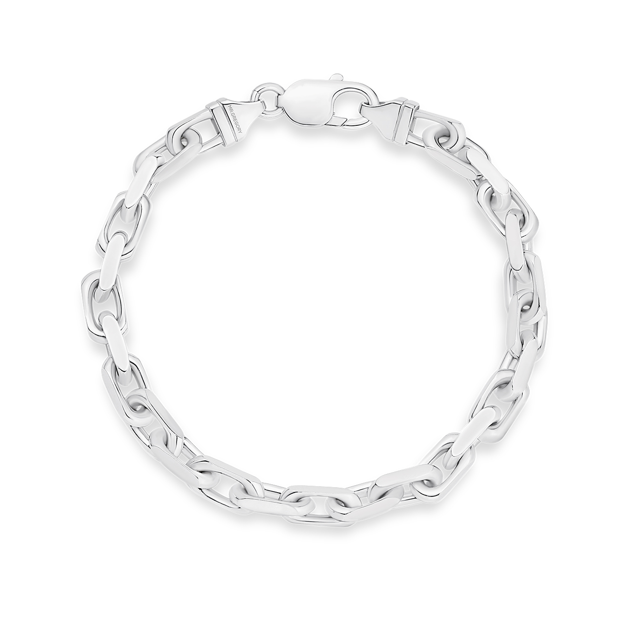 Sterling Silver Flat Cable Link Bracelet