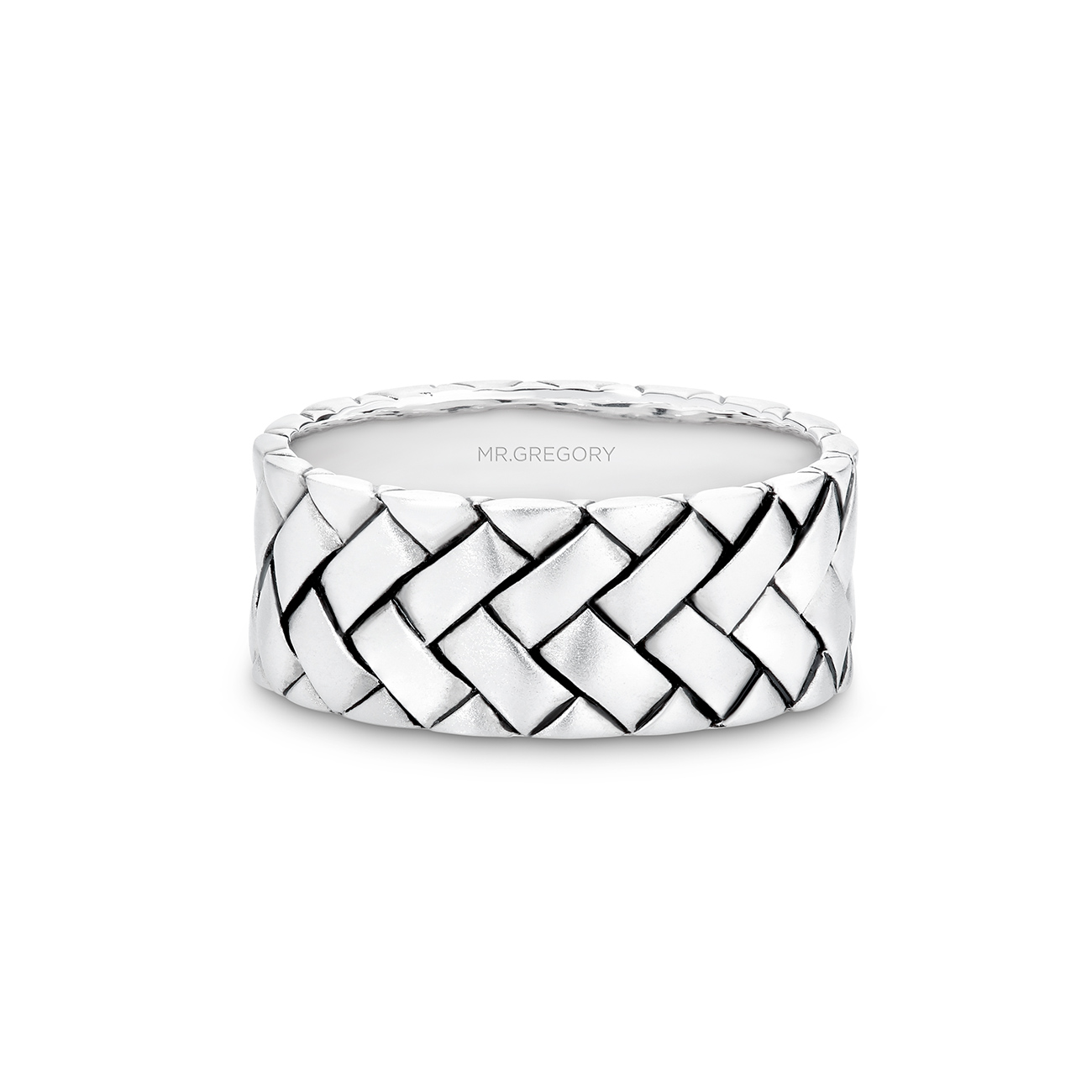 Chevron ring silver hotsell