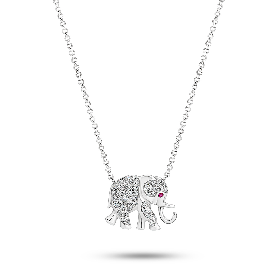 Ruby elephant necklace deals