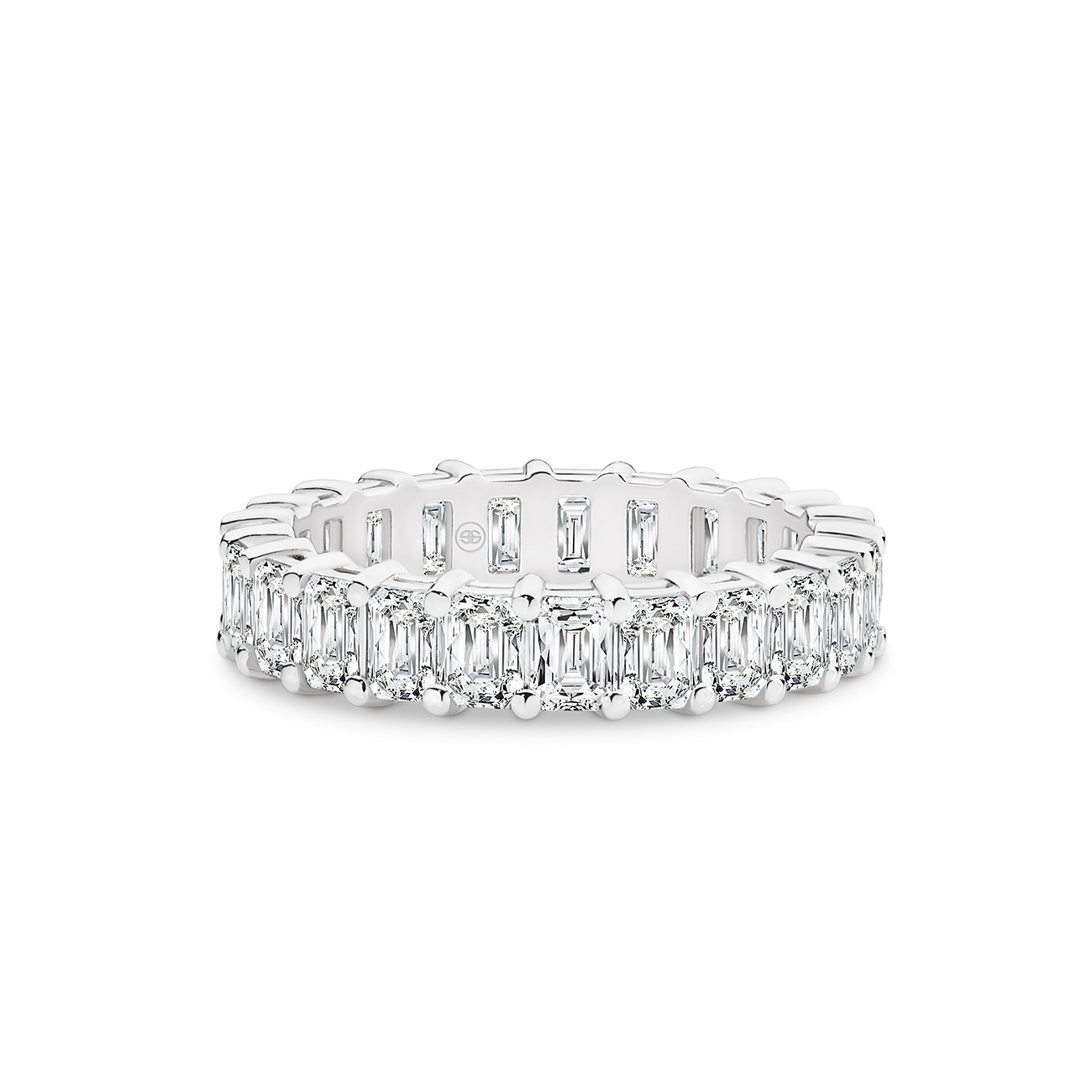 18K White Gold Claw Set Tycoon 8 Diamond Eternity Band