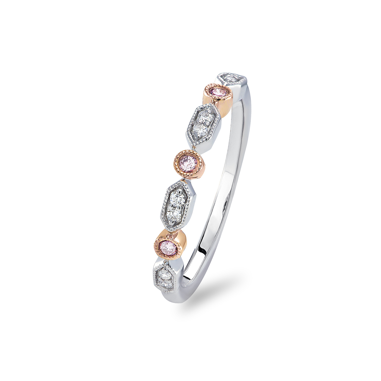 Kimberley White & Argyle Pink Diamond Babette Ring