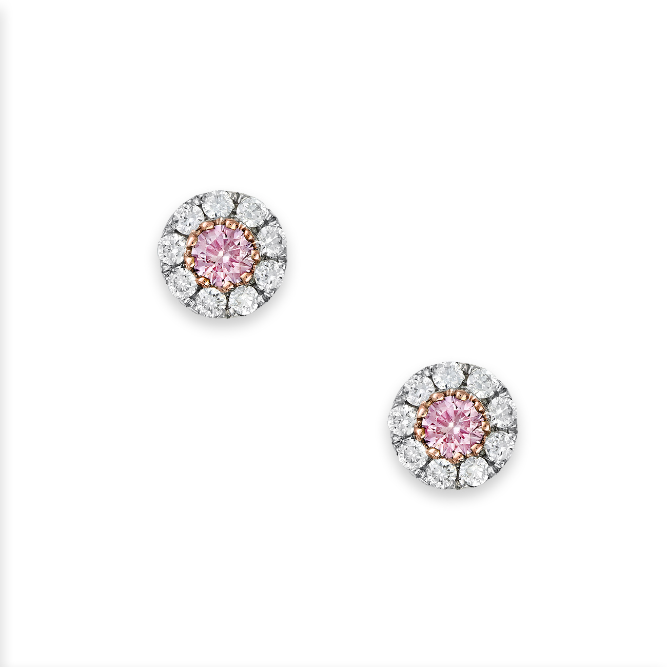 Kimberley White &#038; Argyle Pink Diamond Angellier Earrings