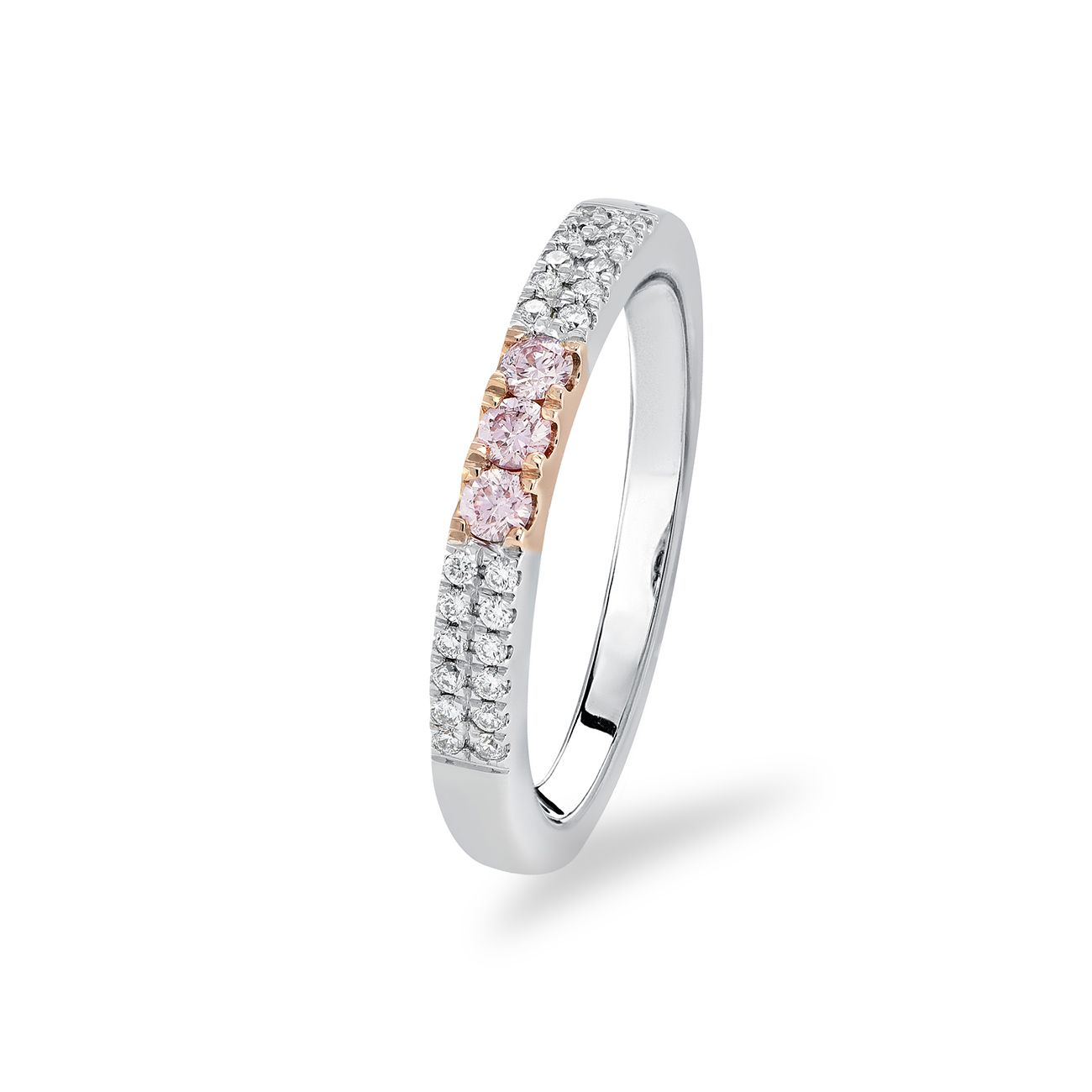 Kimberley White & Argyle Pink Diamond Swoon Wedder