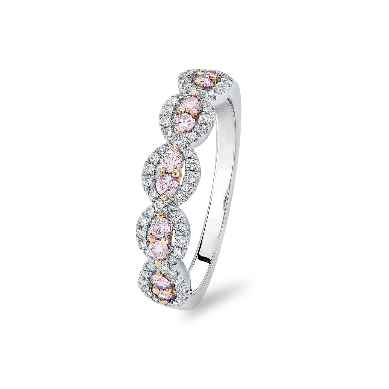 Pink &#038; White Diamond Rinalla Ring