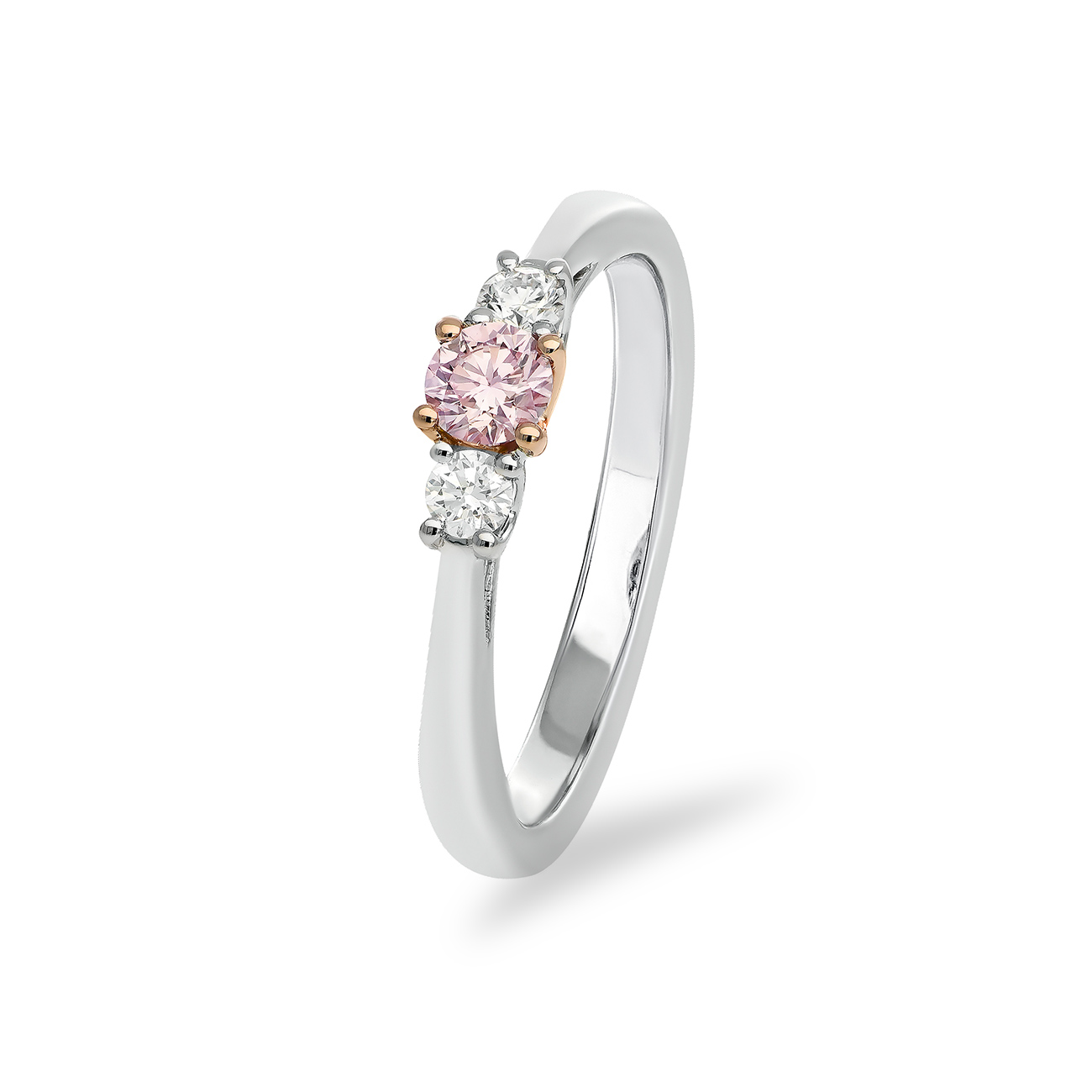 Pink & White Diamond Trilogy Missii Ring