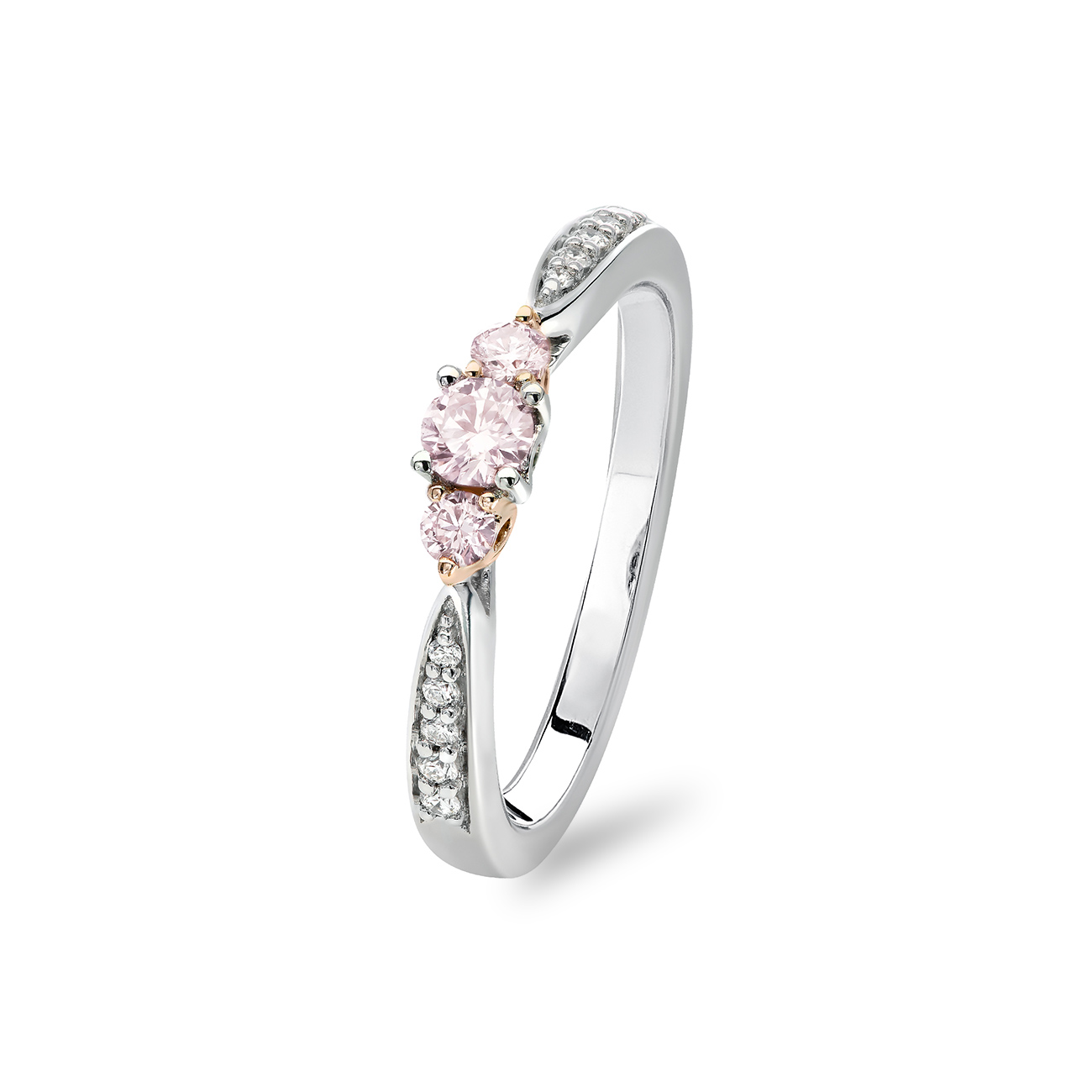 Kimberley White &#038; Argyle Pink Diamond Trilogy Aspen Ring