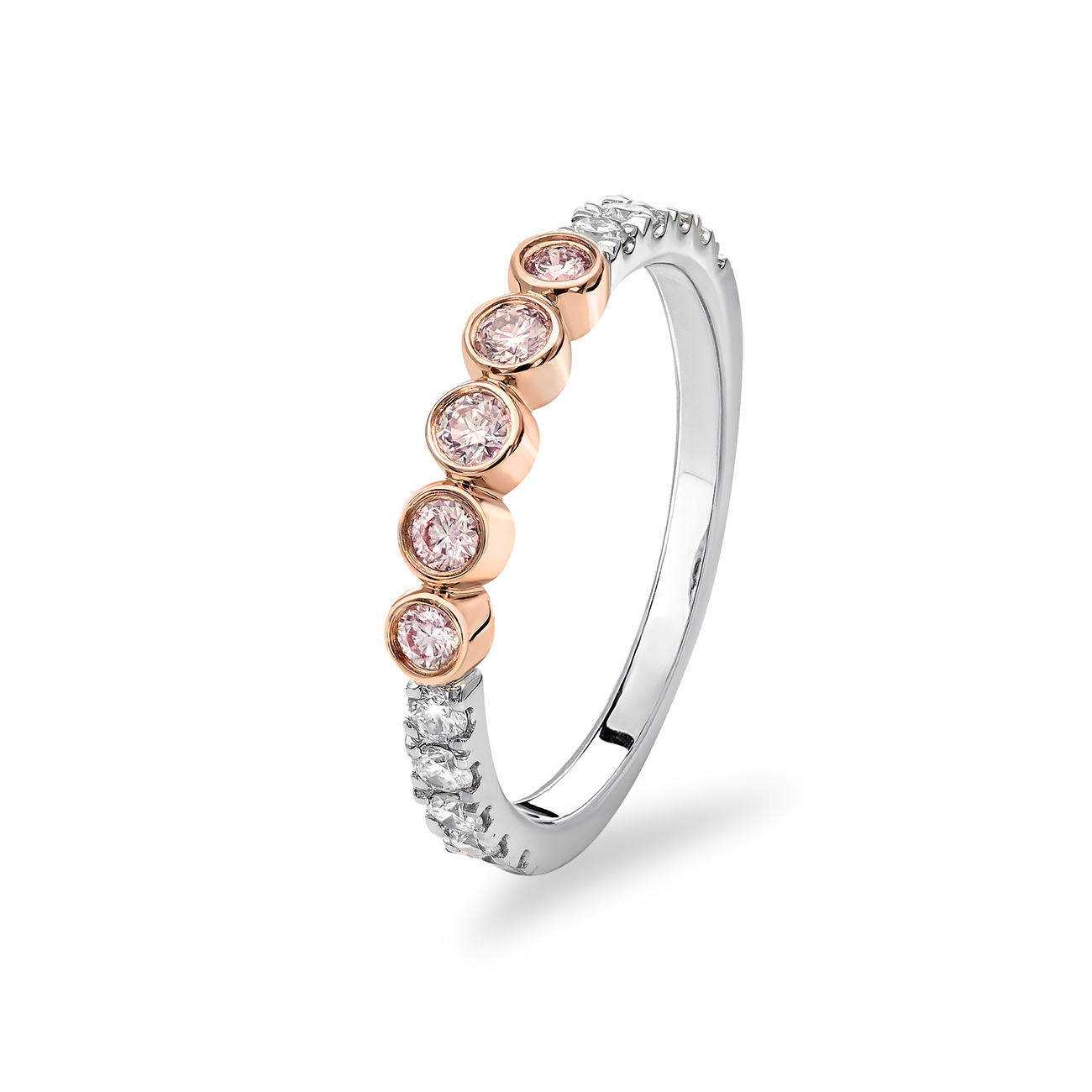 Kimberley White &#038; Argyle Pink Diamond Cara Ring