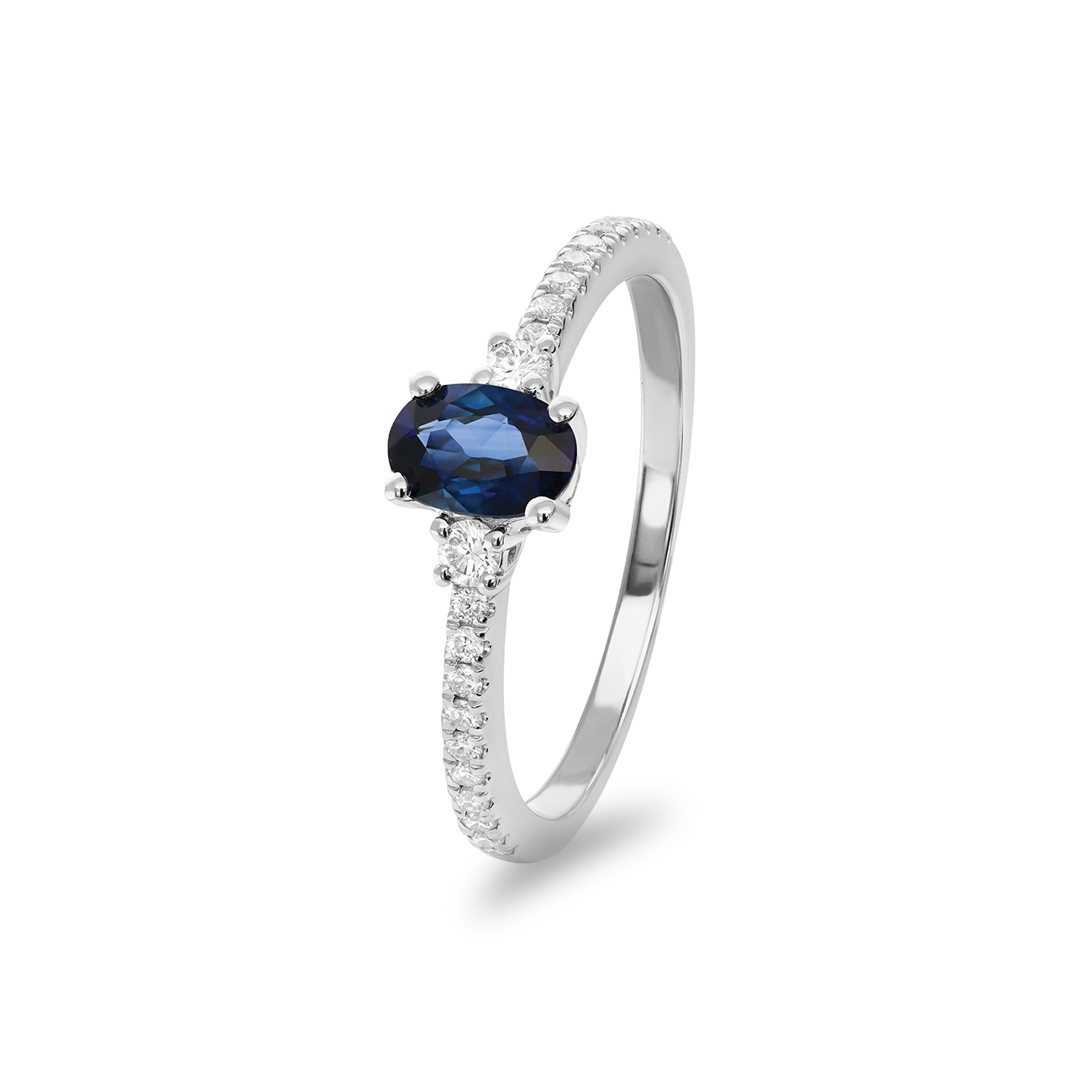 Blue Australian Sapphire & Diamond Mariah Ring