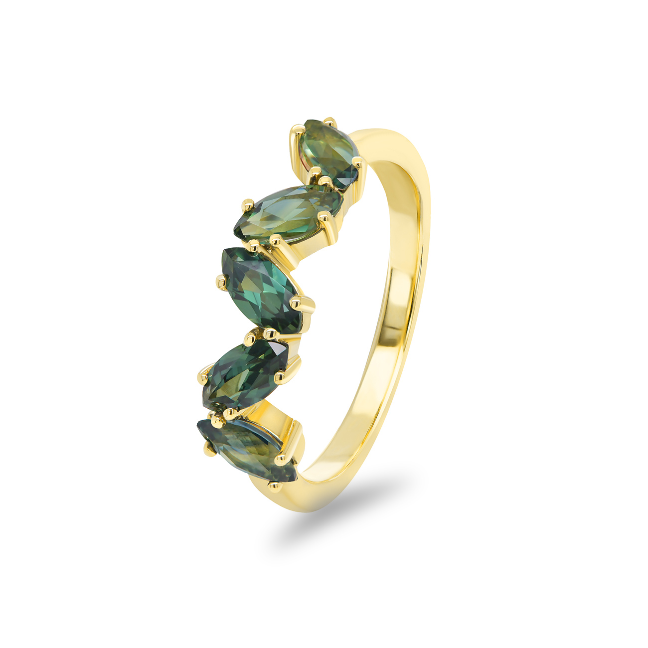 Teal Australian Sapphire Matilda Ring