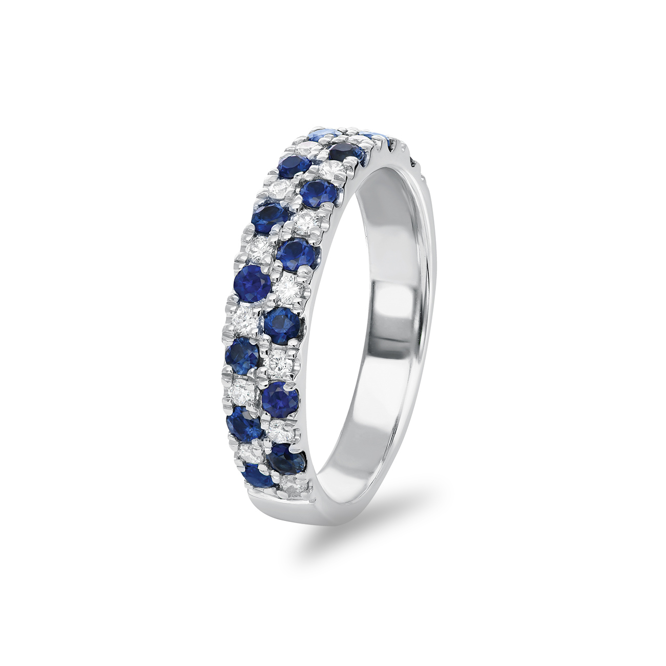 Blue Australian Sapphire & Diamond Vivienne Ring