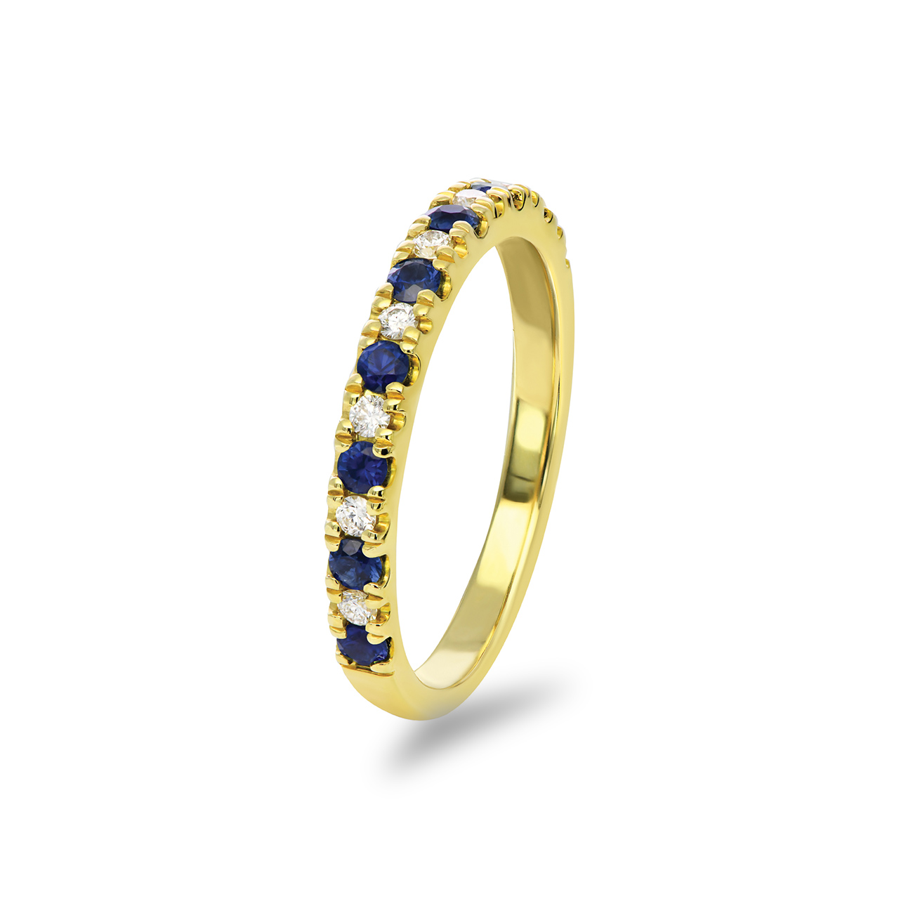 Blue Australian Sapphire &#038; Diamond Kailani Ring
