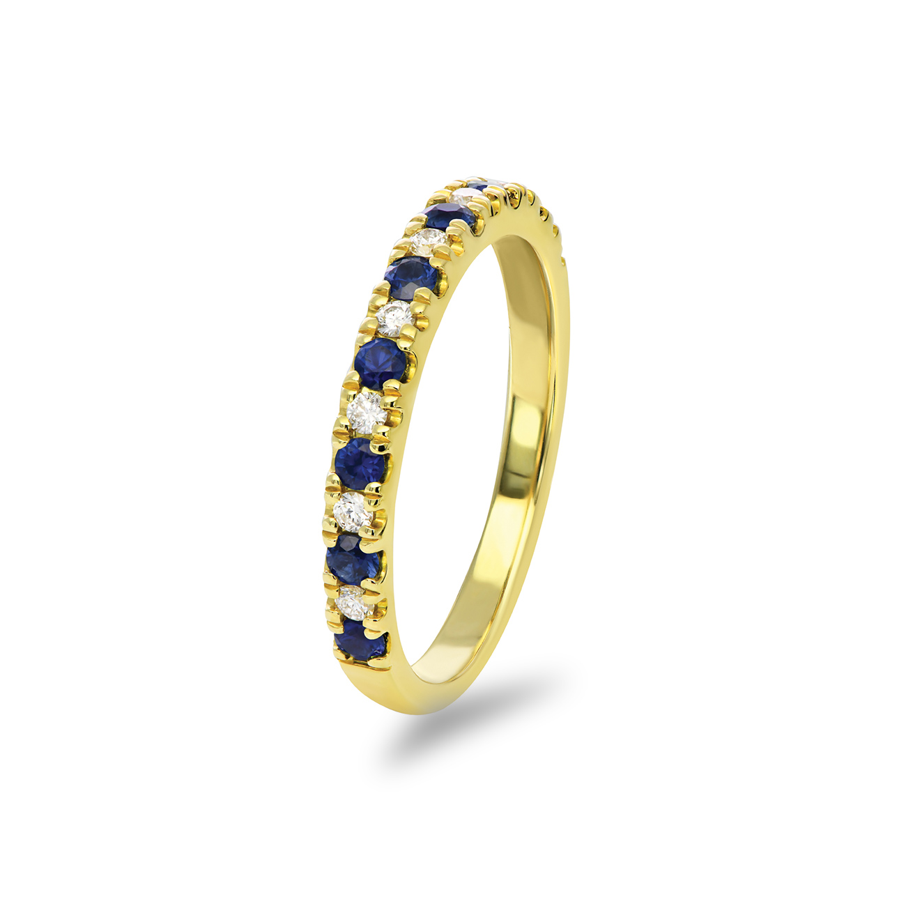 Blue Australian Sapphire & Diamond Kailani Ring