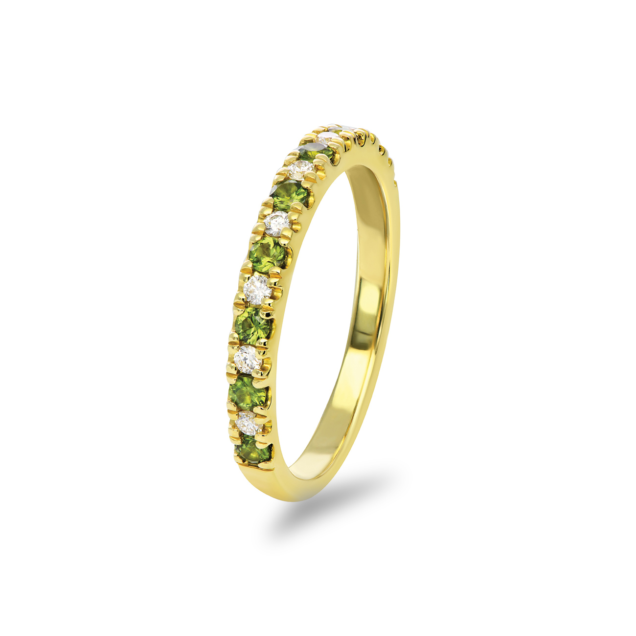 Green Australian Sapphire &#038; Diamond Kailani Ring