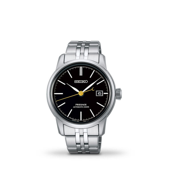 Seiko Presage SPB405J 40.2mm Craftsmanship Series watch with deep black Urushi dial and stainless steel bracelet