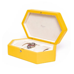Rapport Portobello Triple Watch Box In Yellow Leather