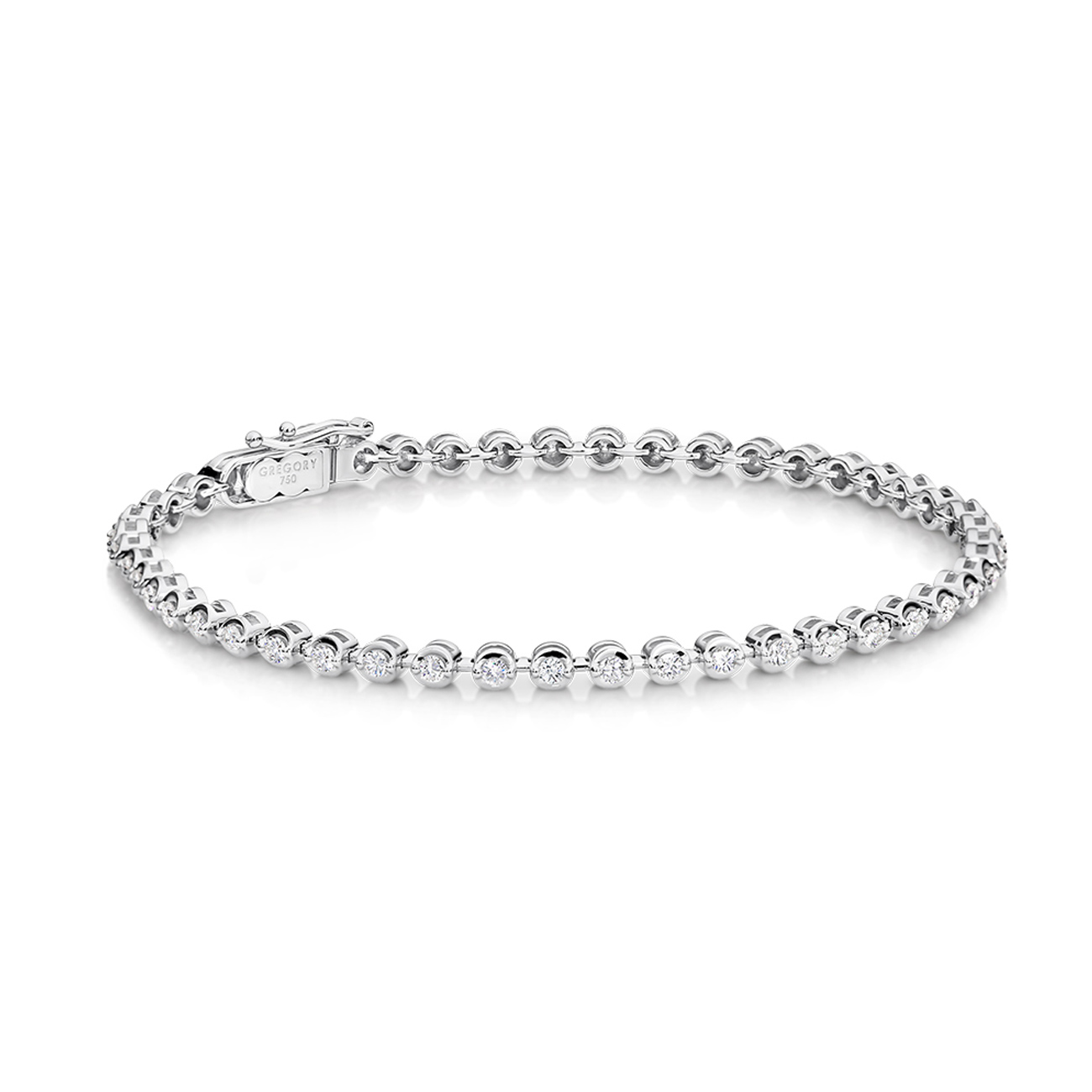 Classic Diamond Bracelet In 18K White Gold 1.00ct TW