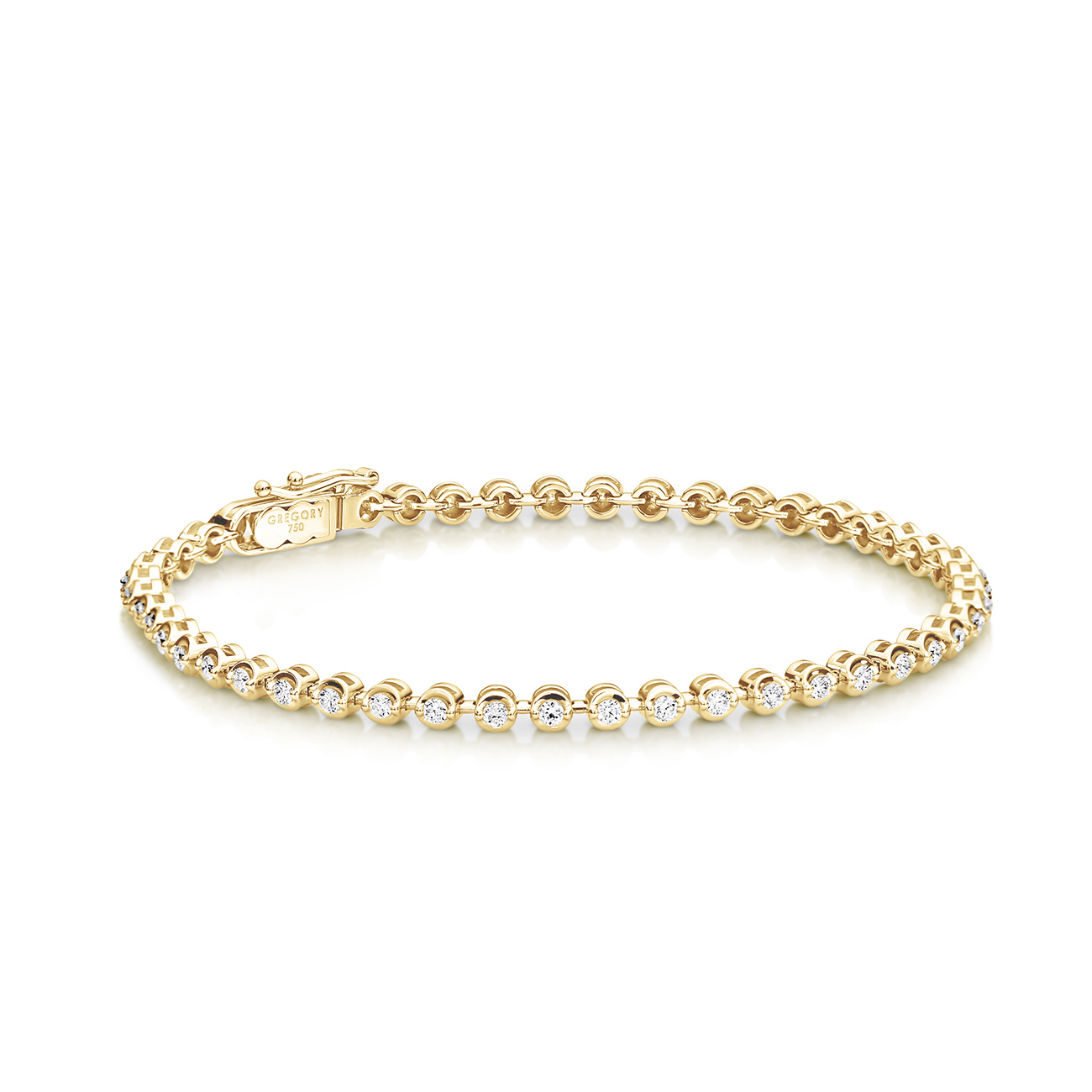 Classic Diamond Bracelet In 18K Yellow Gold