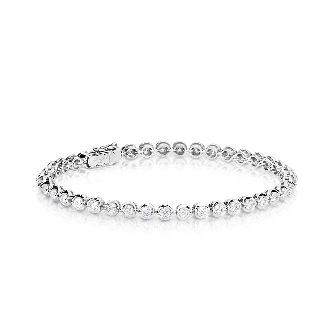Classic Diamond Bracelet In 18K White Gold