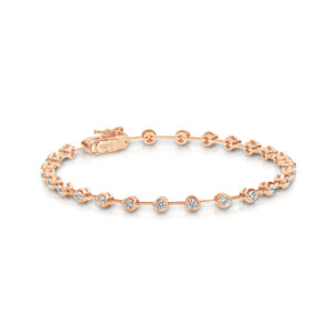 Diamond Bar Bracelet In 18K Rose Gold 1.00ct