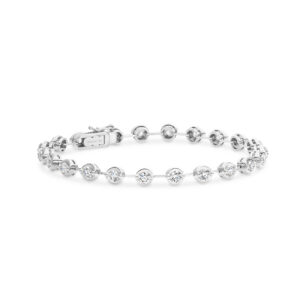 Diamond Bar Bracelet In 18K White Gold 3.00ct