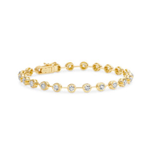 Diamond Bar Bracelet In 18K Yellow Gold 3.00ct