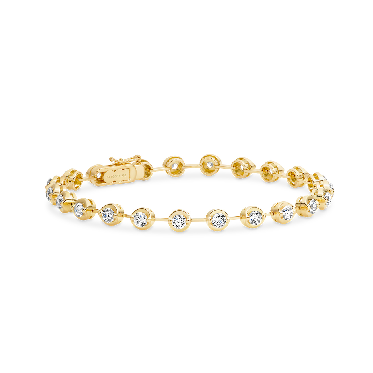 Diamond Tennis Bracelet In 18K Yellow Gold