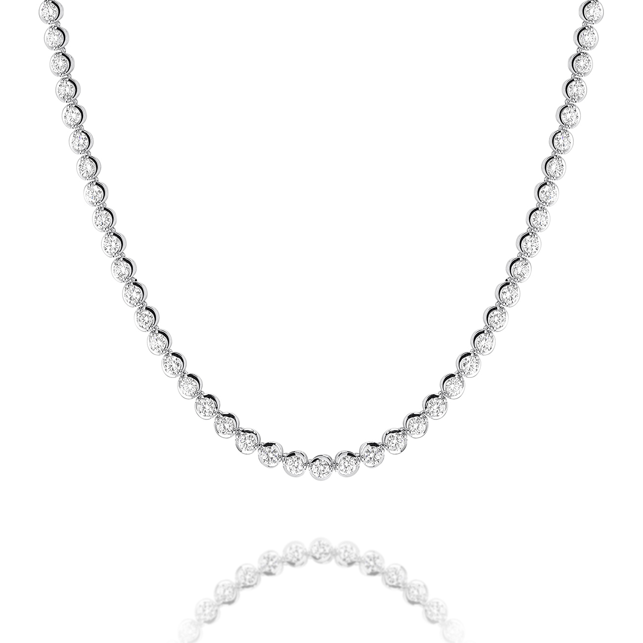 White Gold Classic 3.00ct Diamond Necklace