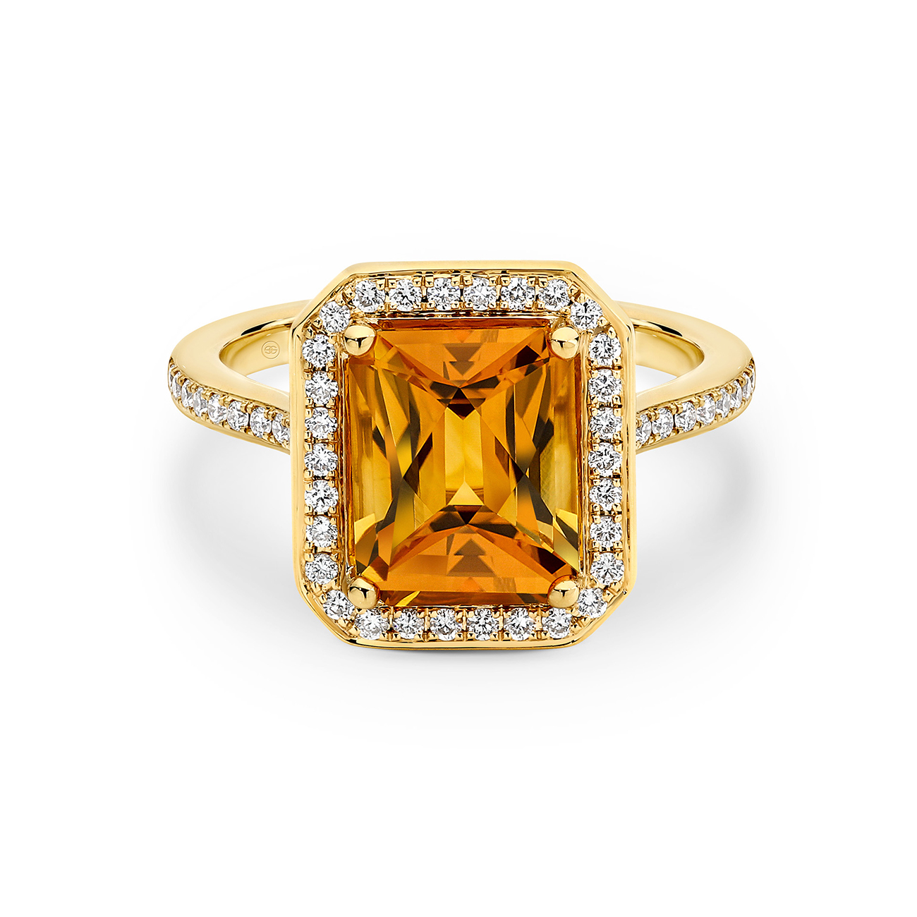 Tycoon 8 Citrine and Diamond Cocktail Ring