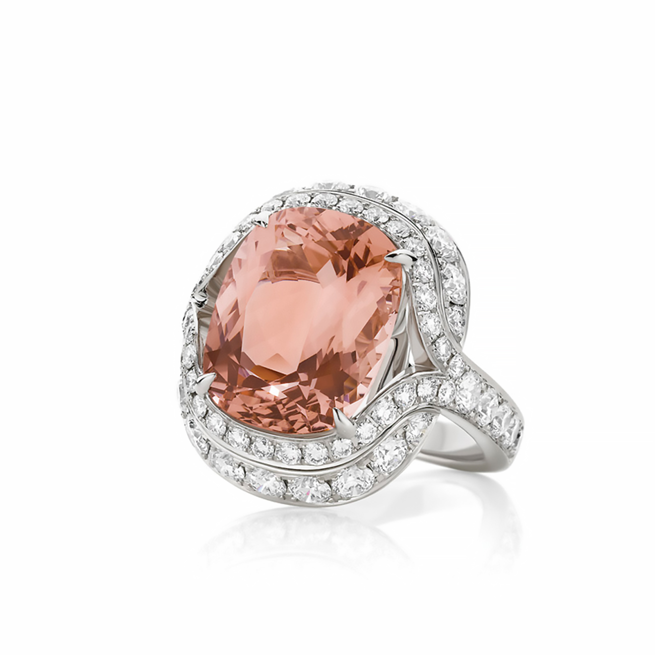 Morganite & Diamond Cocktail Ring