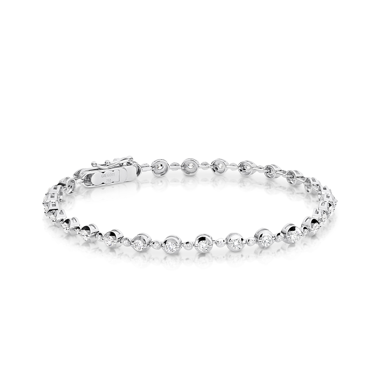 Classic Diamond Bracelet In 18K White Gold 1.66ct TW