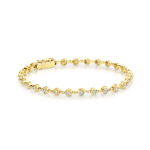 Diamond Bracelet In 18K Yellow Gold