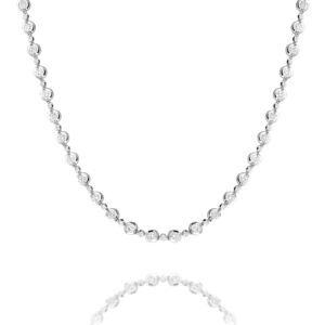 Classic Diamond Necklace In 18K White Gold