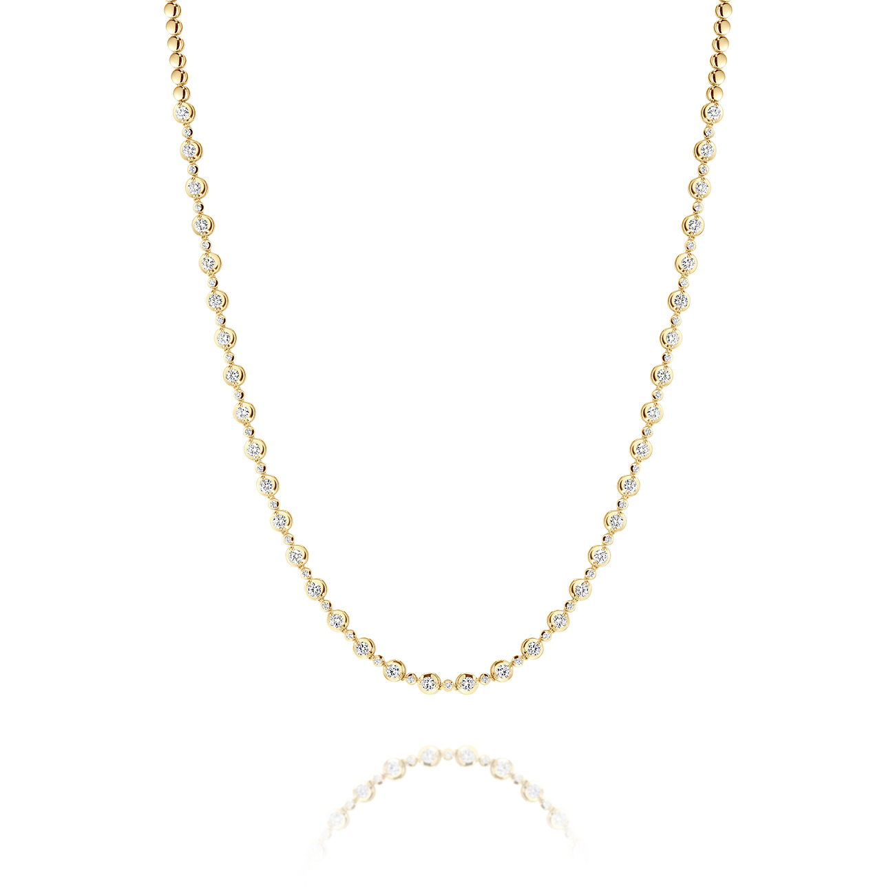 Yellow Gold Classic 2.00ct Diamond Necklace