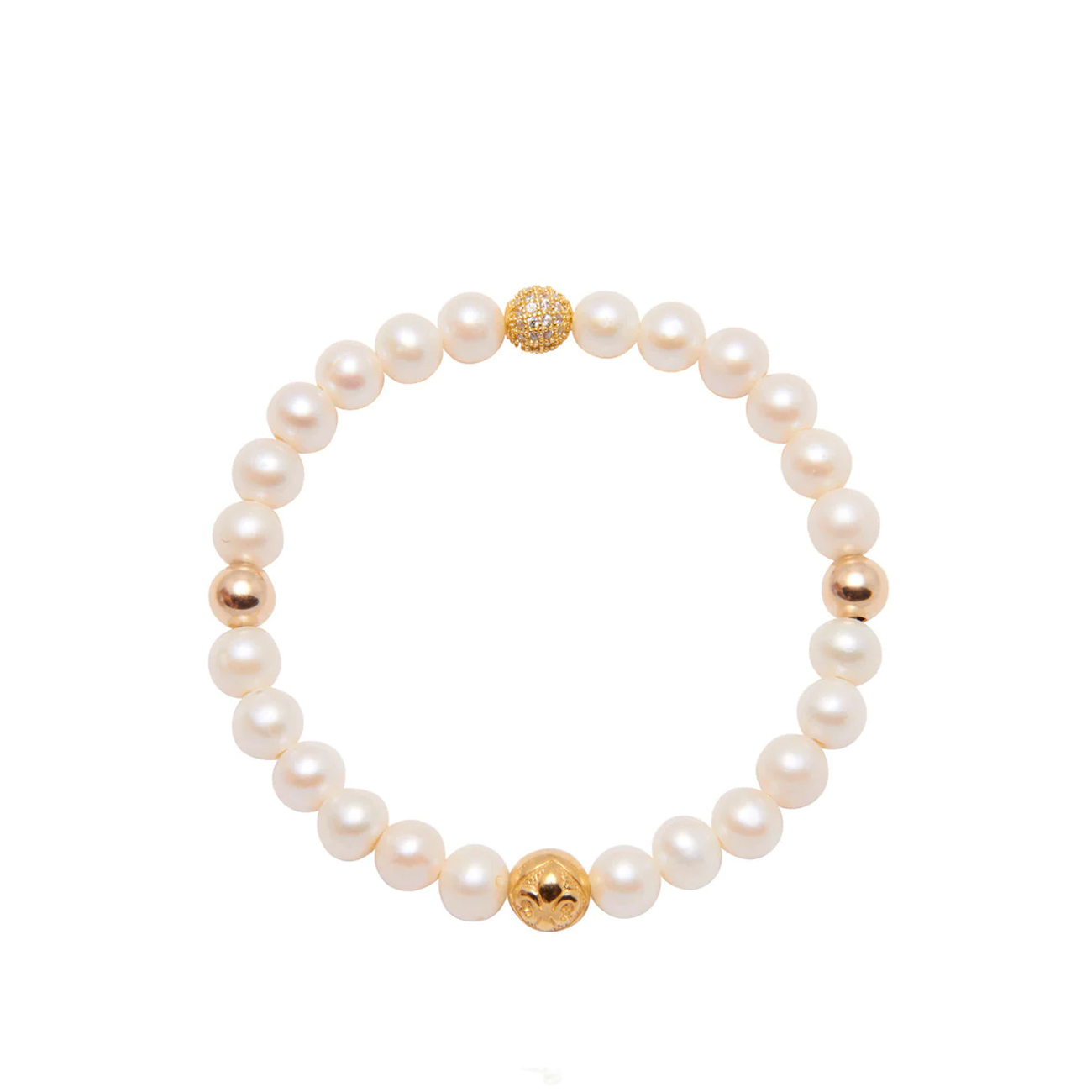 Nialaya Women's Wristband with Pearl