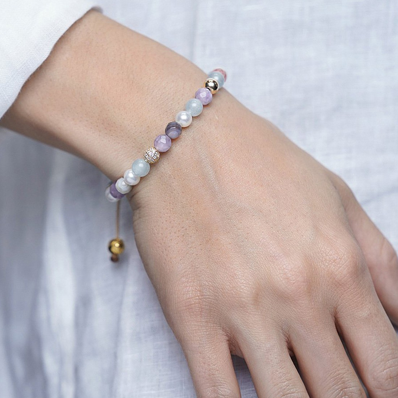 Nialaya Women&#8217;s Pearl Beaded Bracelet