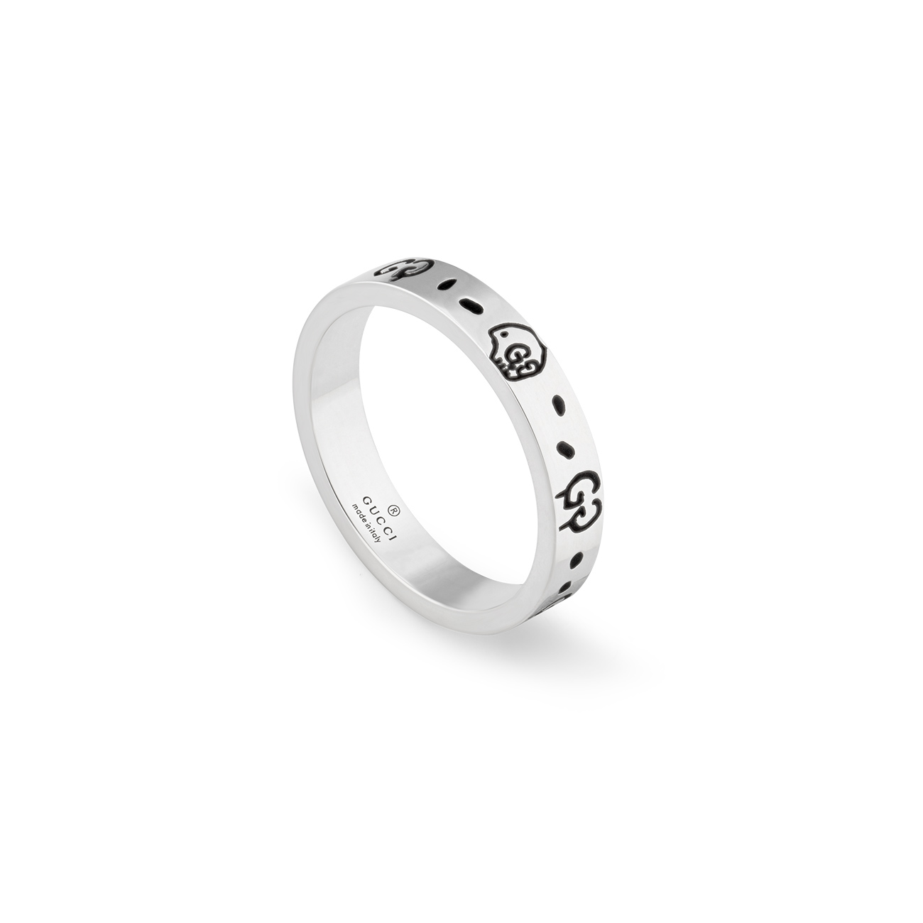Gucci Ghost Thin Silver Ring