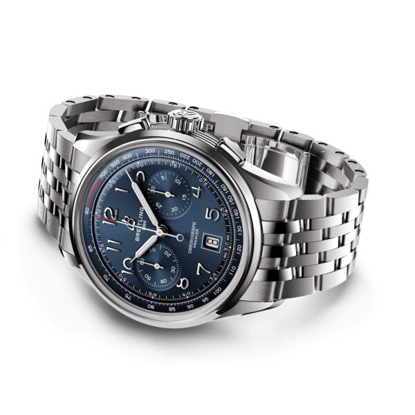 Breitling Premier B01 Chronograph 42mm AB0145171C1A1 with blue dial and stainless steel bracelet