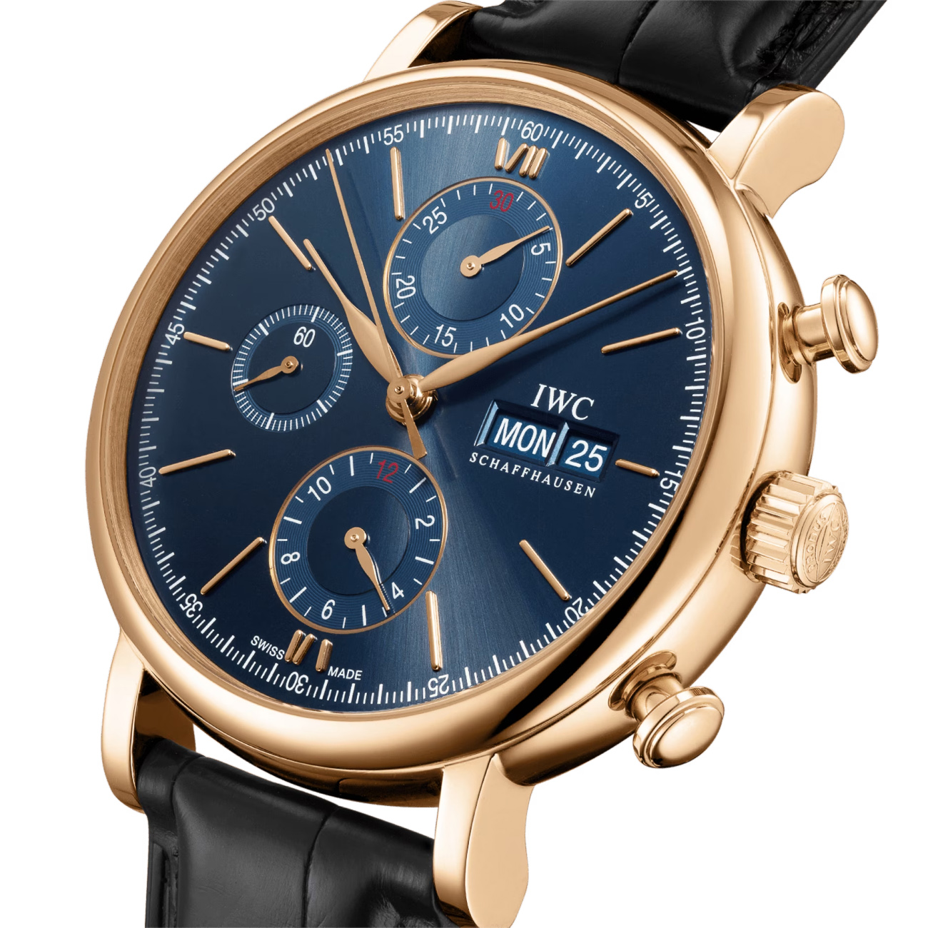 Iwc portofino chronograph blue dial deals