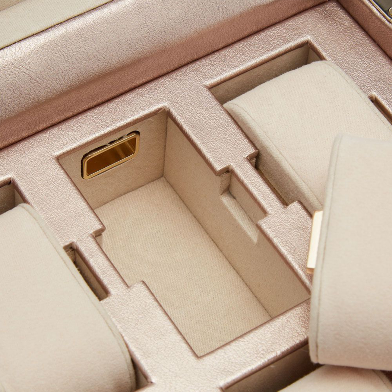 Wolf Palermo 6 Piece Watch Box Rose Gold